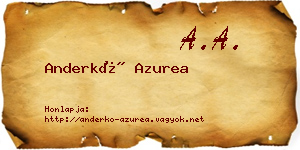Anderkó Azurea névjegykártya